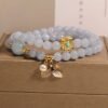 aquamarine bracelet mala beads