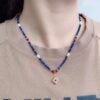 Lapis Lazuli Necklace - Third Eye Chakra Healing Jewelry with Pearls