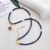 Lapis Lazuli Necklace - Third Eye Chakra Healing Jewelry with Pearls