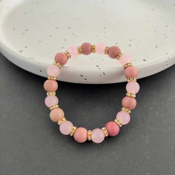 8mm Rose Quartz Beaded Bracelet - Love & Healing