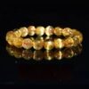 6mm Gold Rutile Quartz Money Bracelet - Feng Shui Crystal for Abundance & Business Success