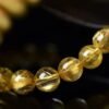 6mm Gold Rutile Quartz Money Bracelet - Feng Shui Crystal for Abundance & Business Success