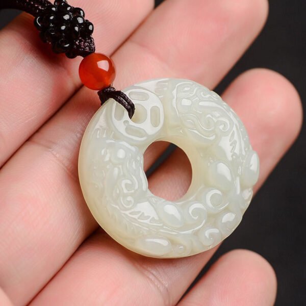 Afghan Jade Pi Xiu Pendant Peace Buckle Wealth Good Luck Positive Energy