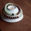 Double Stack Agarwood & Hetian Jade Bead Bracelet - Zen Energy