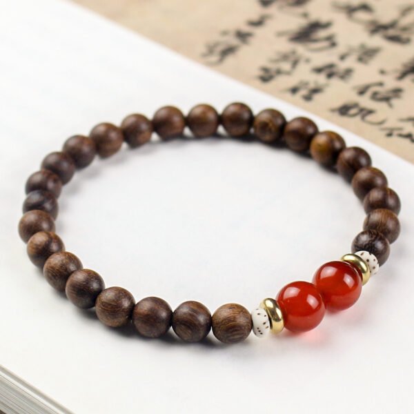 sandalwood red agate bracelet