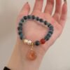 Agate Pearl Bracelet with Peace Buckle - Protection & Feminine Wisdom