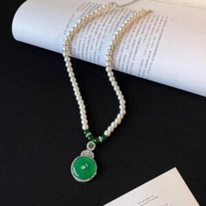 pearl chalcedony necklace