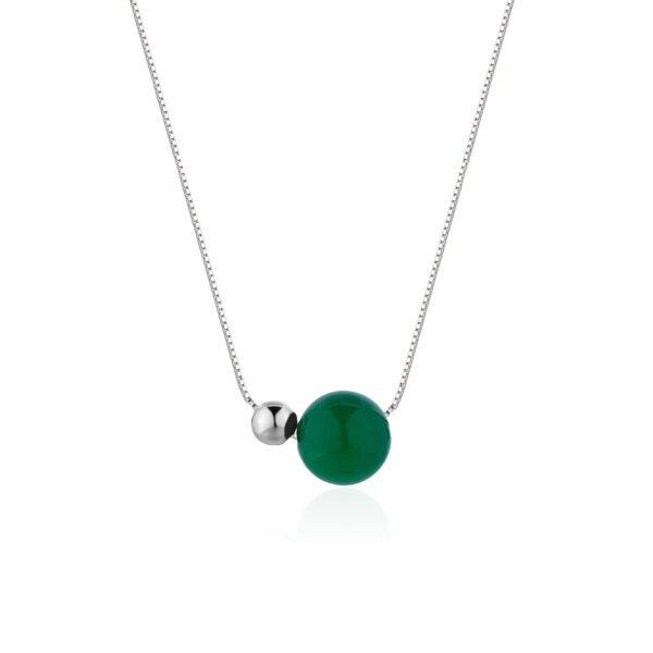 Green Chalcedony Necklace - Heart Chakra Healing Stone for Emotional Balance & Growth