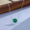 Green Chalcedony Necklace - Heart Chakra Healing Stone for Emotional Balance & Growth