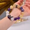 14mm Charoite Rutilated Quartz White Phantom Bracelet – Manifest Abundance, Protection & Energy Healing