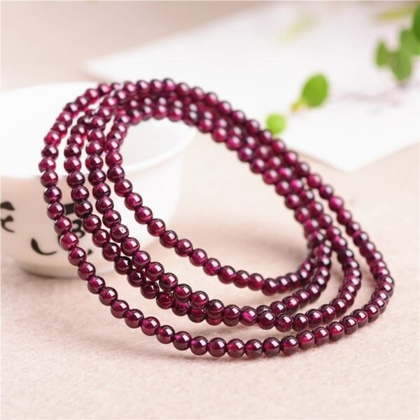Triple Garnet Bracelet - Protection & Strength Stone Jewelry