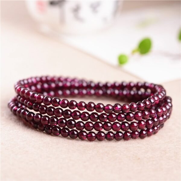 Triple Garnet Bracelet - Protection & Strength Stone Jewelry