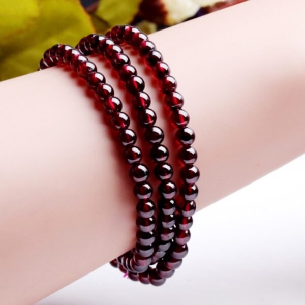 Triple Garnet Bracelet - Protection & Strength Stone Jewelry