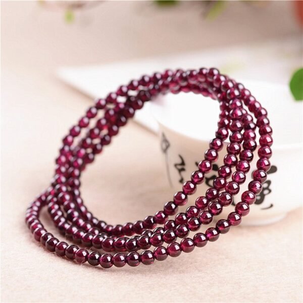 Triple Garnet Bracelet - Protection & Strength Stone Jewelry
