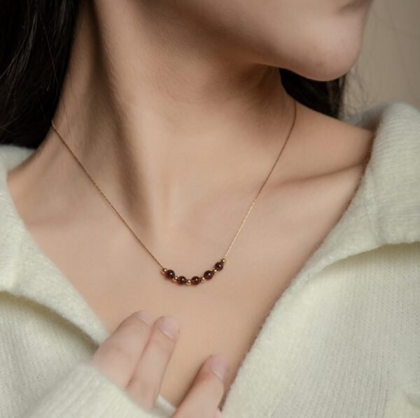 Garnet Pendant Necklace - Money & Love Attractor