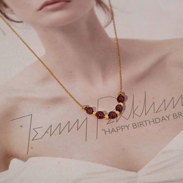 Garnet Pendant Necklace - Money & Love Attractor