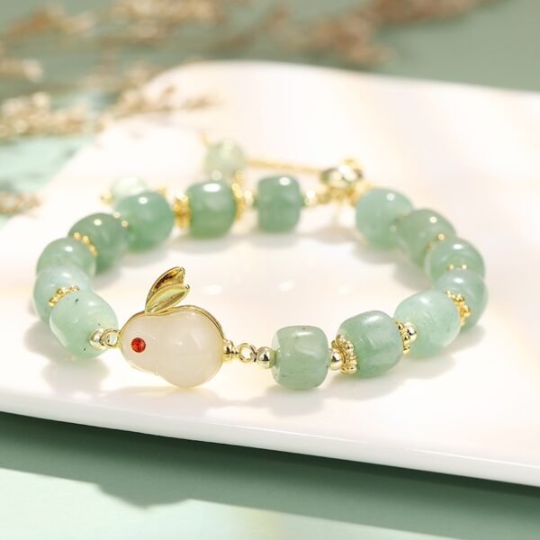 rabbit green aventurine bracelet