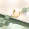 Green Aventurine Rabbit Bracelet - Lucky Crystal Jewelry for Wealth & New Beginnings