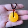 Yellow Dragon Jade Safety Pendant – Safety Amulet for Wealth & Protection