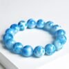 8mm Natural Larimar Healing Bracelet - Throat Chakra Beads for Peaceful