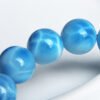 8mm Natural Larimar Healing Bracelet - Throat Chakra Beads for Peaceful