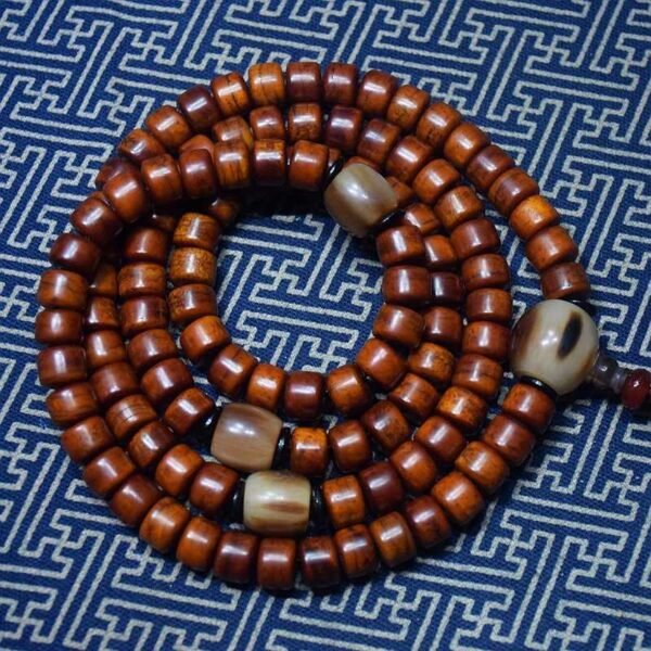 Tibetan Yak Bone 108 Mala - Authentic Buddhist Prayer Beads