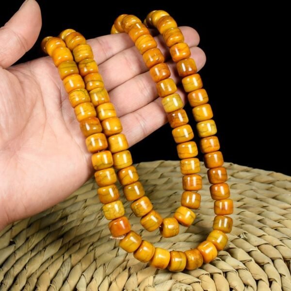Tibetan Yak Bone Mala - 108 Prayer Beads for Buddhist Meditation