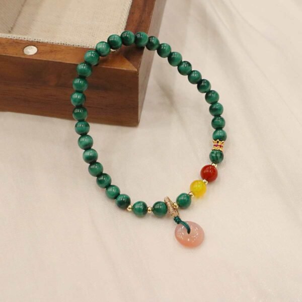 malachite peace buckle fortune bracelet