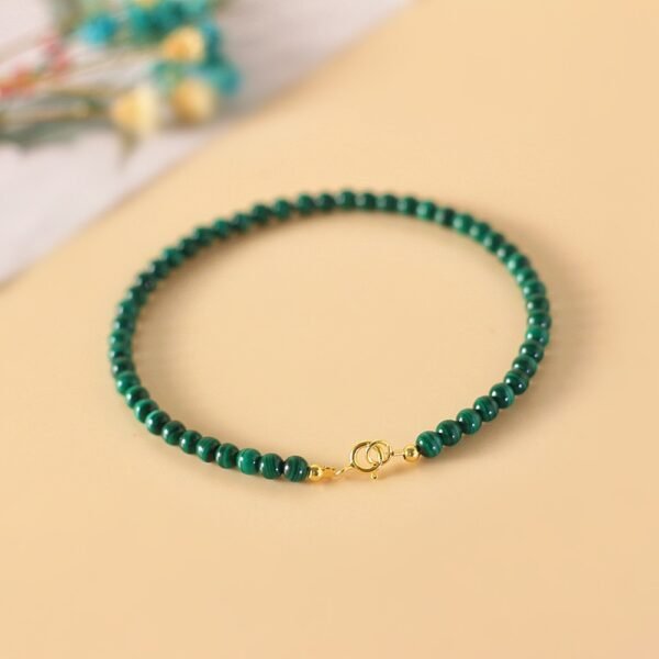 3mm Malachite Gemstone Bracelet - Protection, Healing & Positive Energy