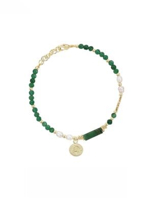 pearl malachite bracelet