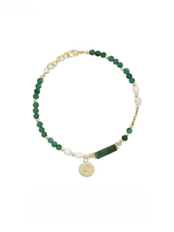 pearl malachite bracelet