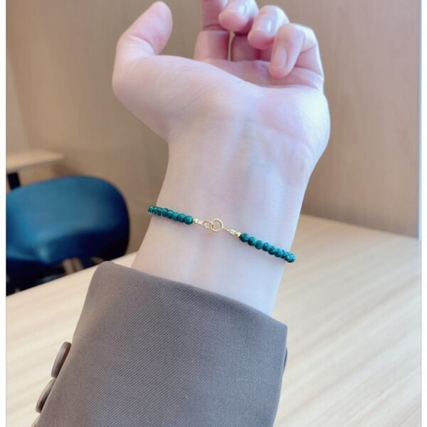 3mm Malachite Gemstone Bracelet - Protection, Healing & Positive Energy