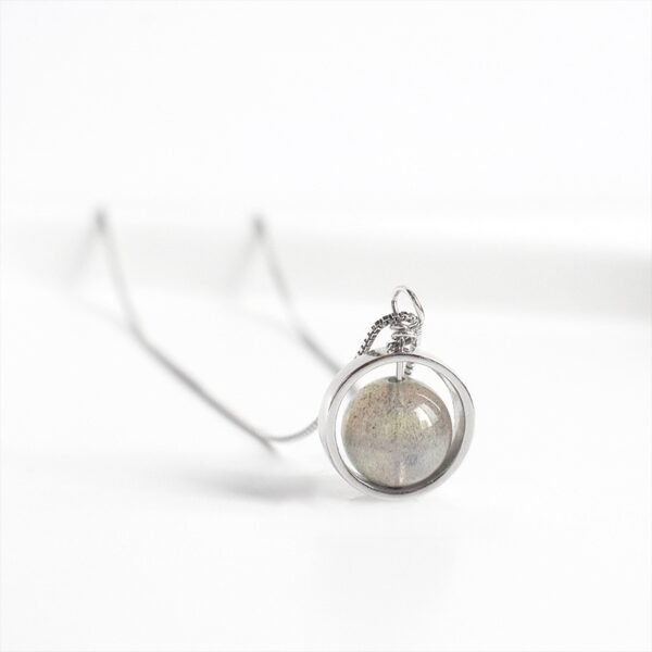 925 Silver Moonstone Spinner Necklace - Hypnotic Healing Jewelry