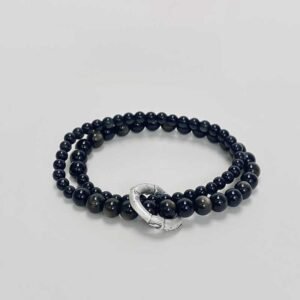 obsidian 1 obsidian double wrap bracelet