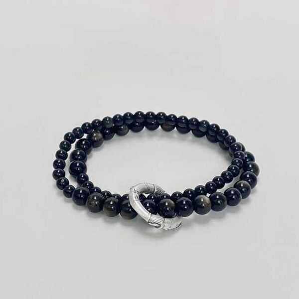 obsidian double wrap bracelet
