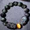 Rainbow Obsidian Double Pi Xiu Bracelet with Tiger Eye – Wealth Magnet, Spiritual Protection & Positivity