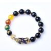 obsidian 2 Obsidian Pi Yao & Five Wealth Gods Bracelet – Feng Shui Wealth Prosperity Protection