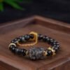 Obsidian Fox Spirit Confidence Protection Bracelet