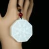 Afghan Jade Pendant Yin Yang - Tai Chi & Bagua Carved Protection Amulet