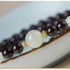 Red Sandalwood Double Strand Bracelet - Jade Buddhist Protection