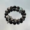 silver obsidian moonstone dragon bracelet