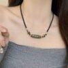 Nine-Eye Dzi Necklace - Feng Shui Wealth & Protection Pendant