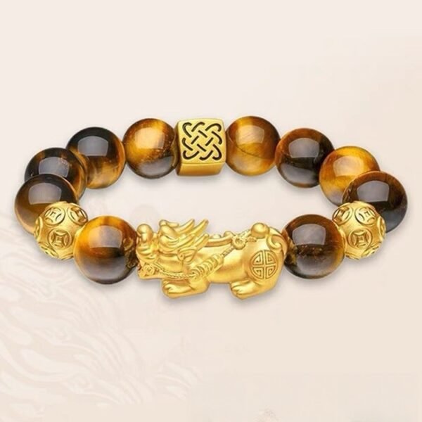 Lucky Tiger Eye Pi Yao Bracelet - Money Attracting Spiritual Jewelry