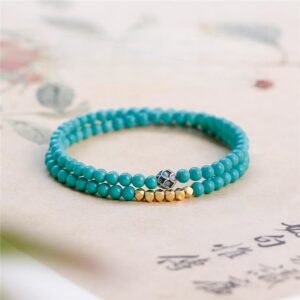 double wrap turquoise bracelet