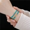 Double Turquoise Bracelet - Protective Healing Beads for Wrist Energy