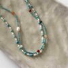 Healing Turquoise & Pearl Necklace - Spiritual Layerable Protection