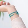 Double Turquoise Bracelet - Protective Healing Beads for Wrist Energy