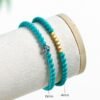 Double Turquoise Bracelet - Protective Healing Beads for Wrist Energy