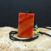 Zhanguo Red Agate "Wushi" Pendant – Minimalist Protection Talisman for Career Success & Inner Peace