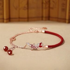 Koi Fish Red String Bracelet Luck & Protection Feng Shui Jewelry